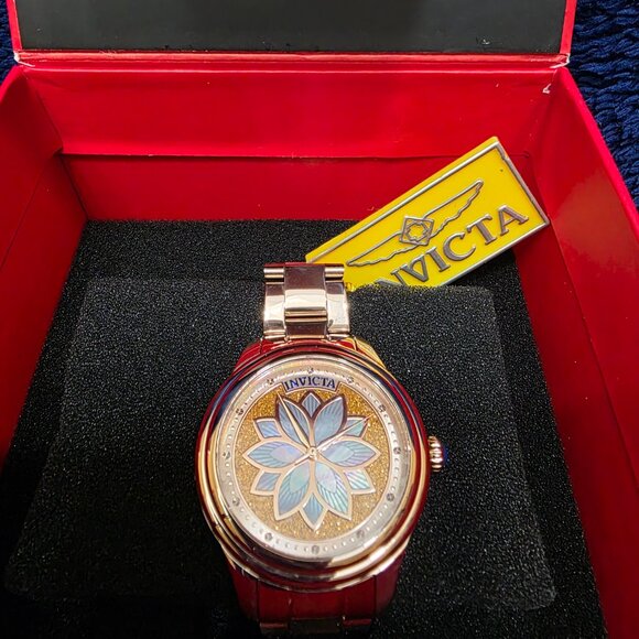 NWT Invicta Wildflower Women\'s Watch w/ Mother of Pearl Dial 35mm Rose Gld
